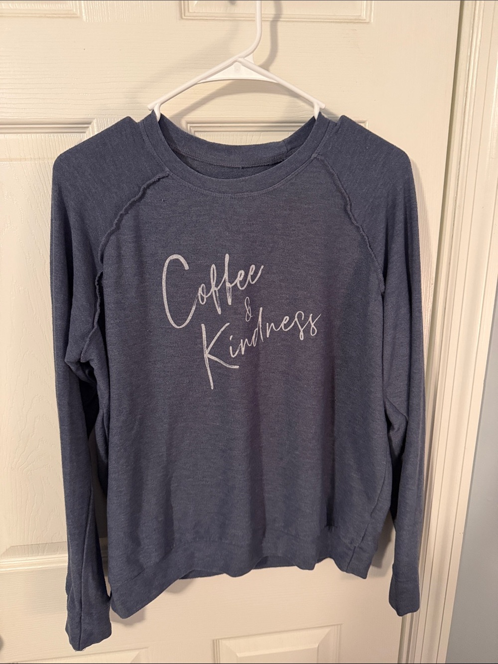 good hYOUman Heather Navy Graphic Tee